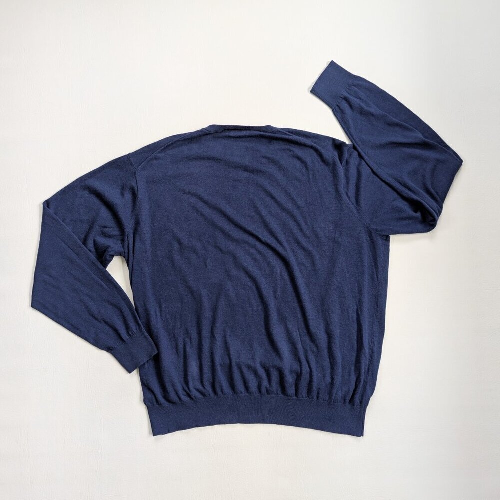 Peter Millar Men's Cotton Silk Blend Sweater Size 2XL Blue - Picture 3 of 9